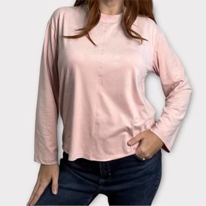 NWT. Southcott Threads Sierra Pink Bamboo Suede Long Sleeve Top. Size 2.